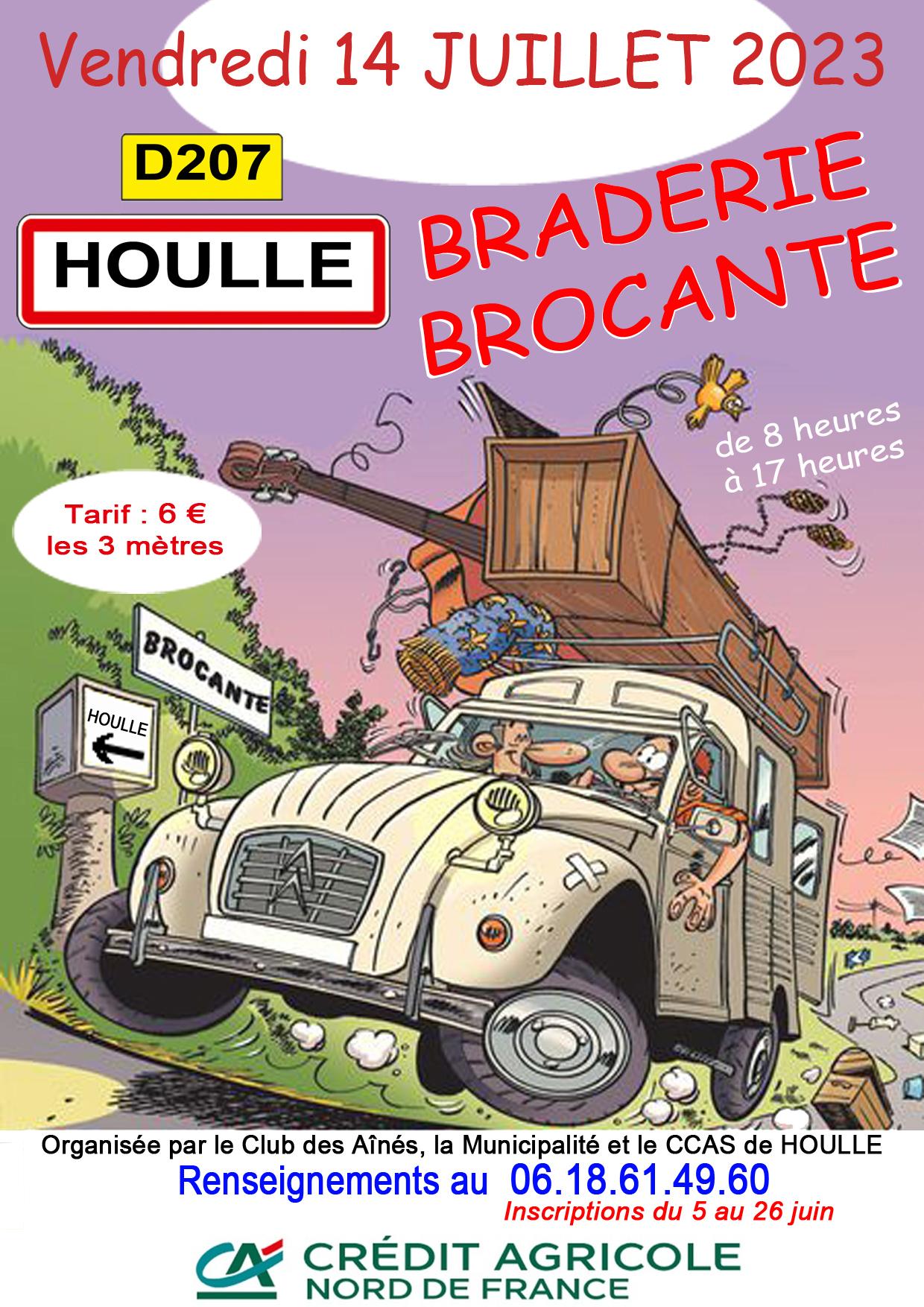 Affiche brocante houlle a4