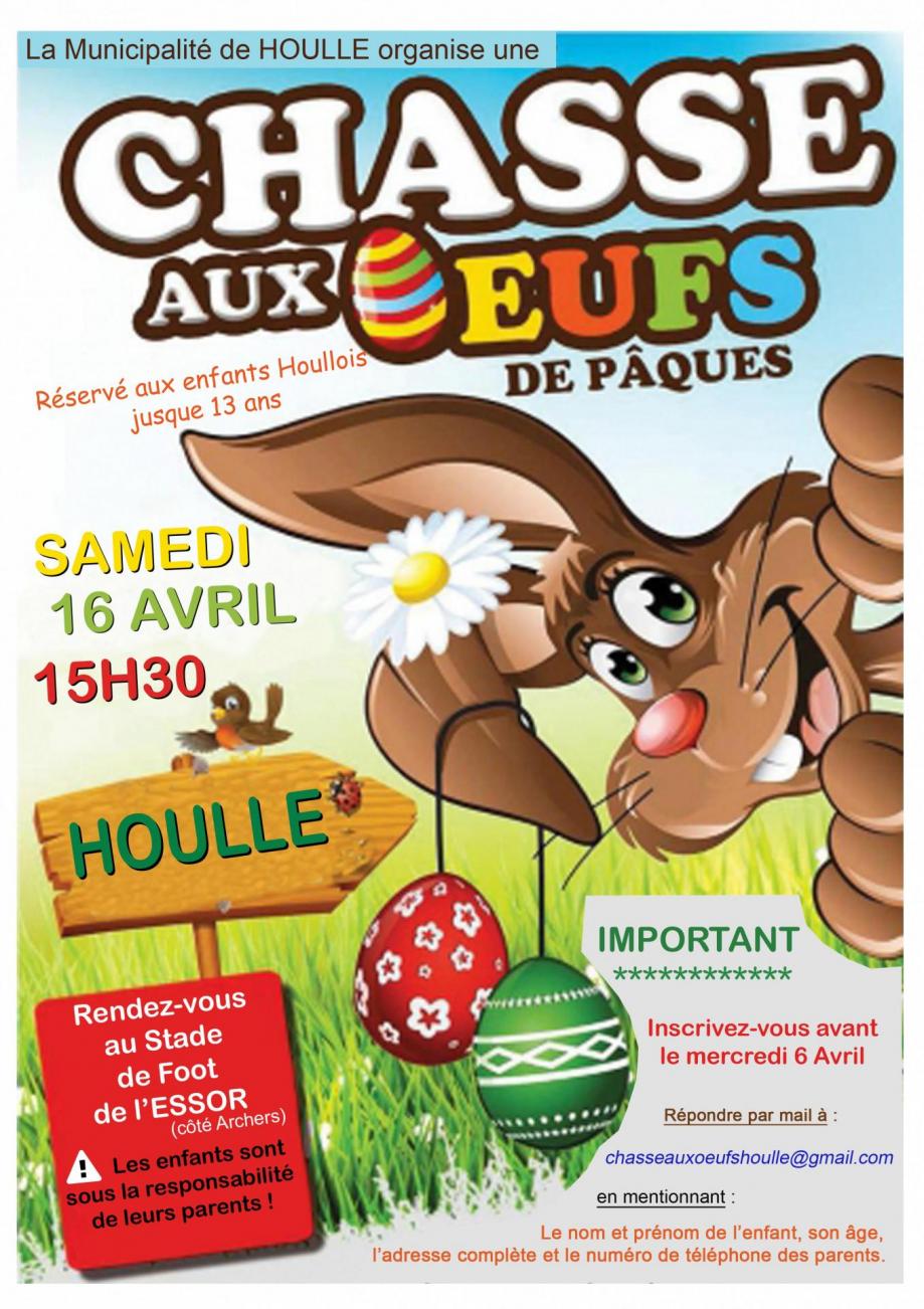 Affiche chasse aux oeufs a4