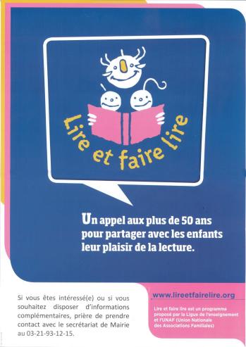 Affiche lire et faire lire