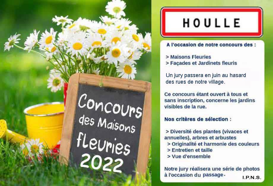 Affiche maisons fleuries houlle 2022