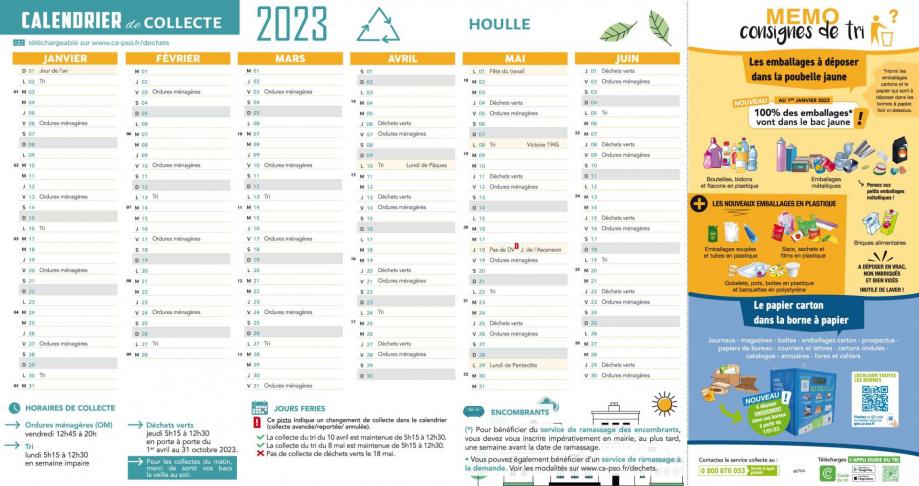 Houlle calendrier de collecte 2023 1