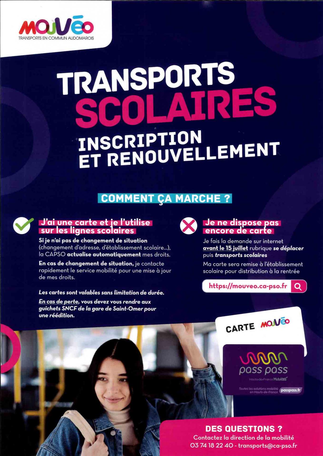 Infos transports scolaires