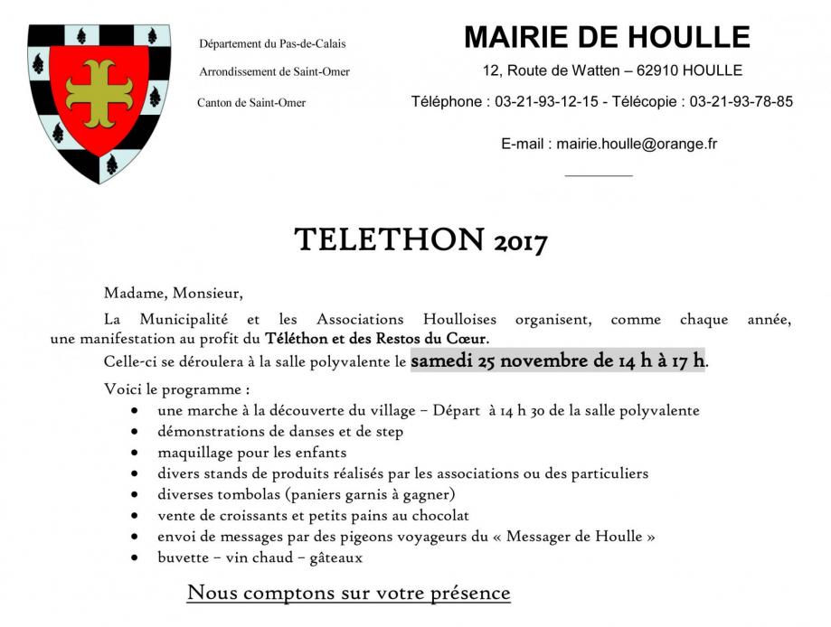 Invitation telethon 2017