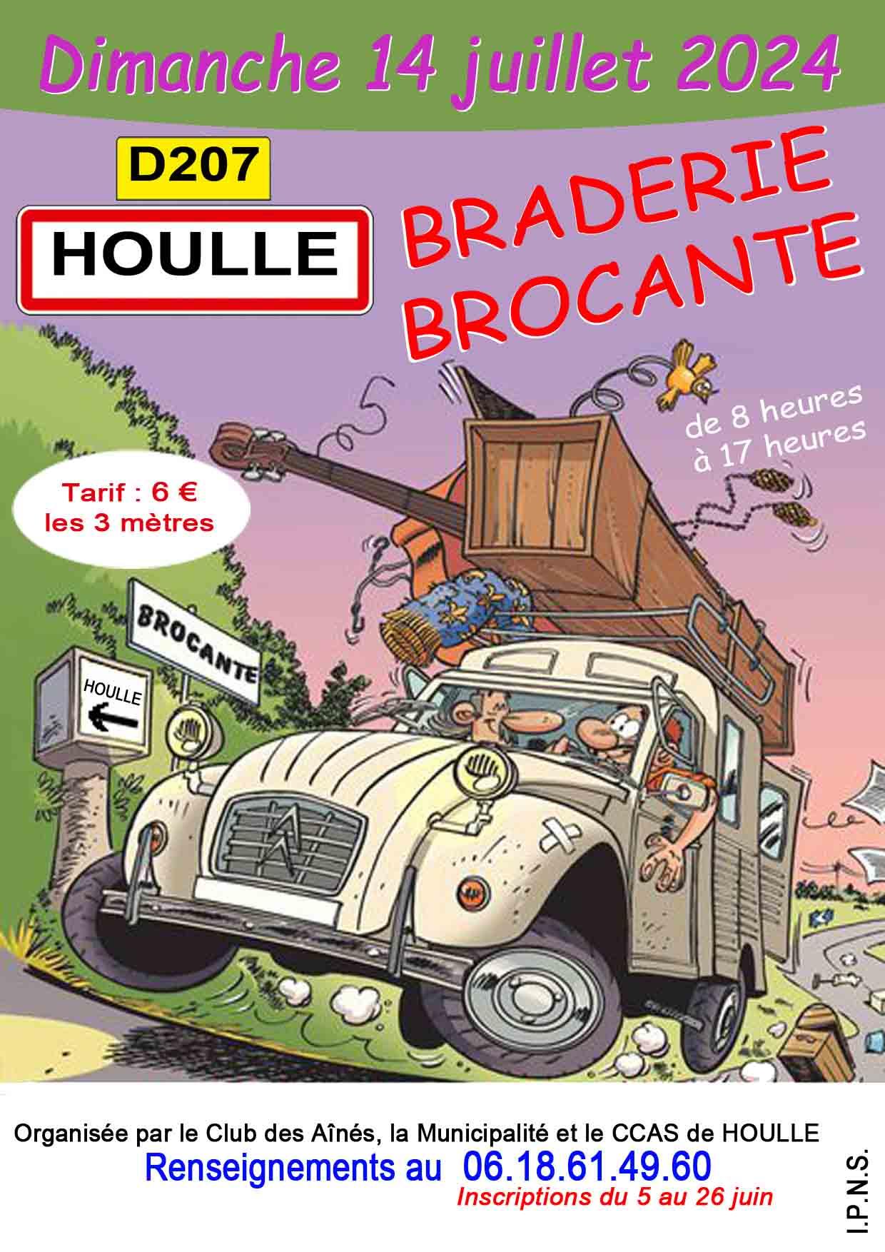 Affiche brocante houlle a4 2024a