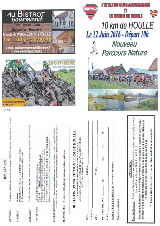 Bulletin inscription 10 km houlle