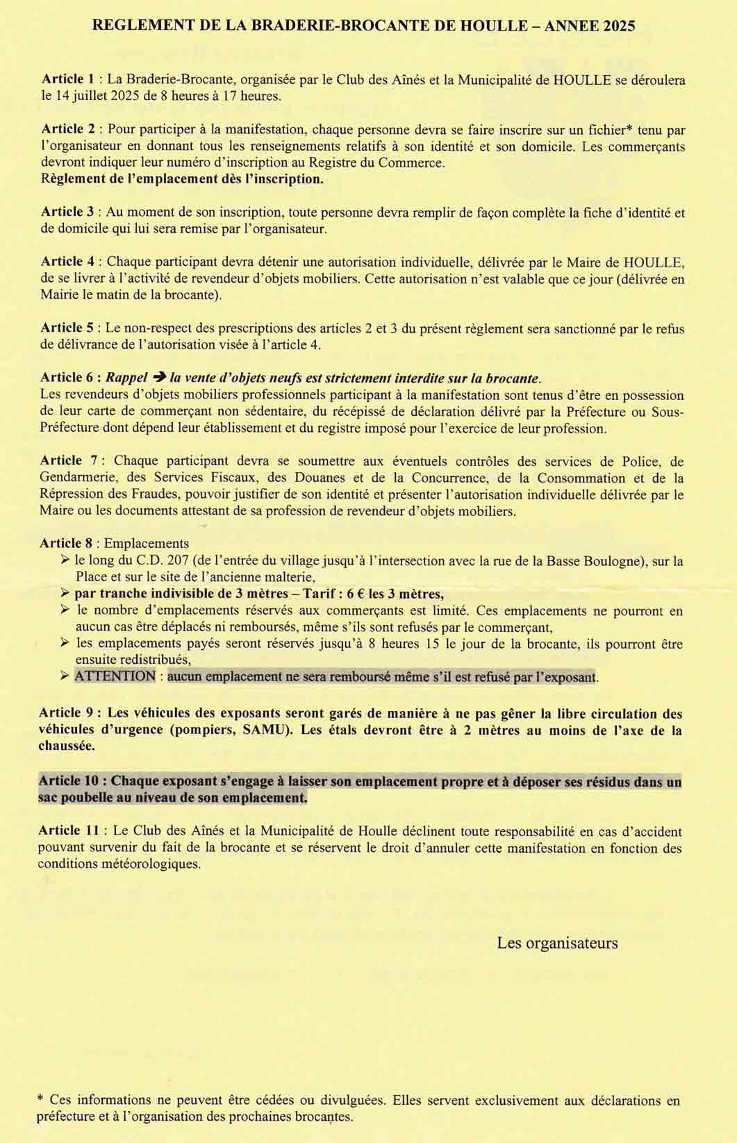 Documents d inscription brocante 2025 2