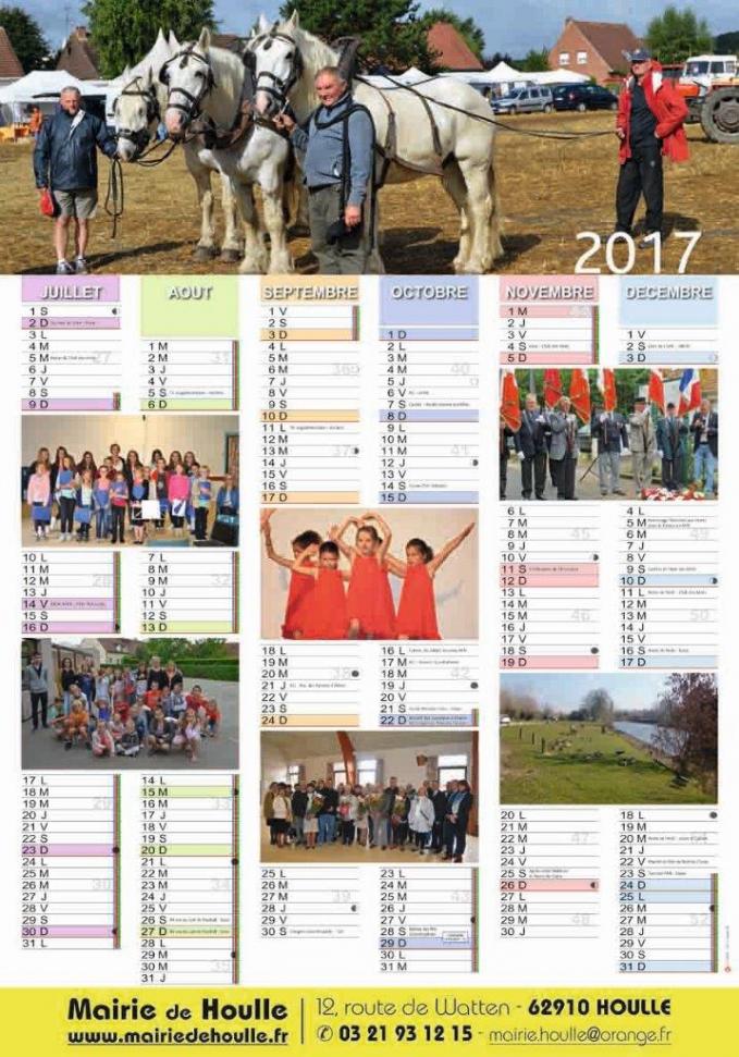 Houlle calendrier 2017 2