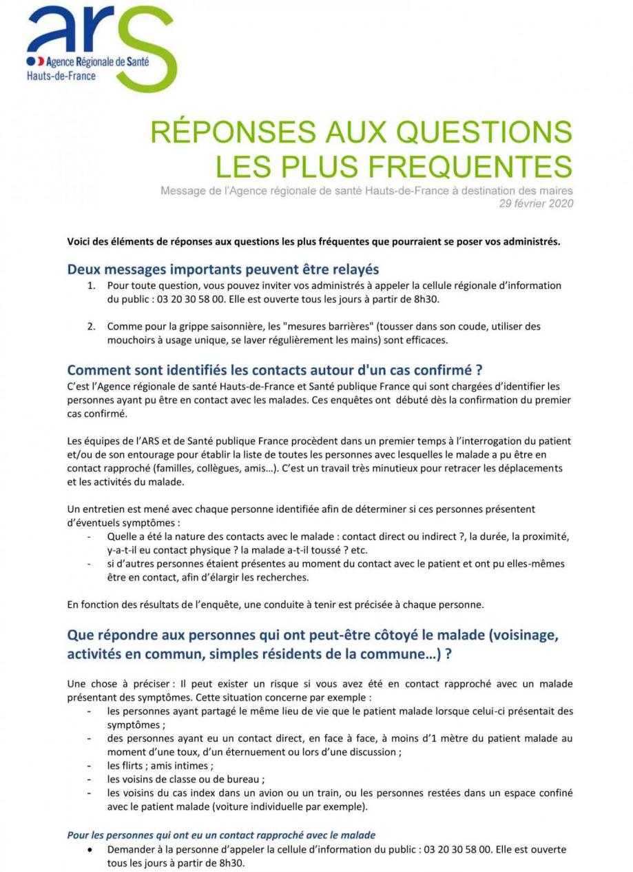 Information ars coronavirus covid 19 1