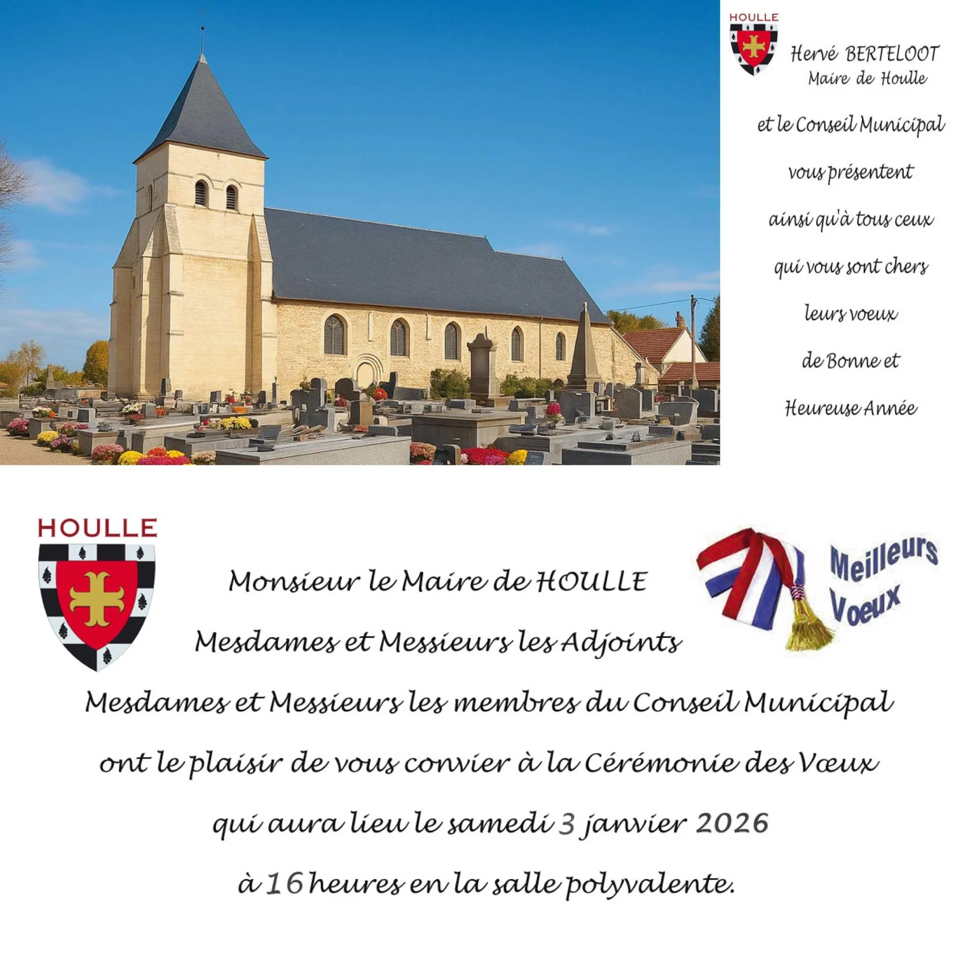 Mairie de houlle carte de voeux 2026