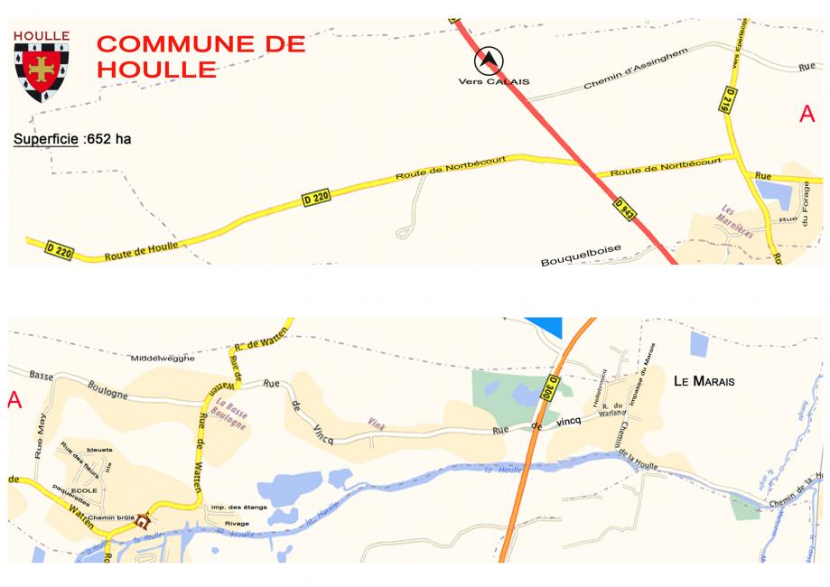 Plan commune de houlle